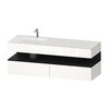 Меблевий комплект з консоллю і раковиною зліва, 160х55 см Duravit Qatego, білий (QA4795016220000) Duravit Меблеві комплекти