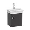 Тумба подвесная под раковину петли справа, 38,4х41 см Duravit White Tulip, графит (WT4250RH1H1) Duravit Тумбы