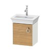 Тумба подвесная под раковину петли слева, 38,4х41 см Duravit White Tulip, дуб/белый матовый (WT4250LH536) Duravit Тумбы