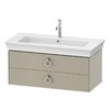 Тумба подвесная под раковину с 2-мя ящиками, 98,4 см Duravit White Tulip, серый камень (WT43520H2H2) Duravit Тумбы