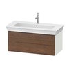 Тумба подвесная под раковину с 2-мя ящиками, 98,4 см Duravit White Tulip, орех американский/белый матовый (WT434207736) Duravit Тумбы