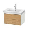Тумба подвесная под раковину с 2-мя ящиками, 68,4 см Duravit White Tulip, дуб/белый матовый (WT43410H536) Duravit Тумбы