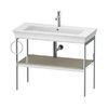 Консоль підлогова 98,4 см, полотенцесушитель зліва, Duravit White Tulip, сіро-коричневий матовий (WT4544L6060) Duravit Консоль