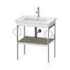 Консоль напольная 68,4 см 2 полотенцесушителя, Duravit White Tulip, серый камень (WT4546BH2H2) Duravit Консоль