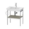 Консоль напольная 68,4 см, полотенцесушитель слева, Duravit White Tulip, серый камень (WT4543LH2H2) Duravit Консоль
