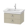 Тумба подвесная под раковину с 2-мя ящиками, 68,4 см Duravit White Tulip, серо-коричневый (WT43510H3H3) Duravit Тумбы