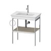 Консоль напольная 68,4 см, полотенцесушитель слева, Duravit White Tulip, серо-коричневый матовый (WT4543L6060) Duravit Консоль