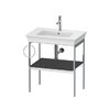 Консоль напольная 68,4 см, полотенцесушитель слева, Duravit White Tulip, графит (WT4543LH1H1) Duravit Консоль