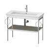 Консоль напольная 98,4 см 2 полотенцесушителя, Duravit White Tulip, серый камень матовый (WT4547B9292) Duravit Консоль