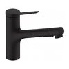 Смеситель для кухни с выдвижным изливом Hansgrohe Zesis M33 150, черный матовый (74820670) Для кухни Черный матовый