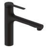 Смеситель для кухни с выдвижным изливом sBox Hansgrohe Zesis M33 160, черный матовый (74823670) Для кухни Черный матовый