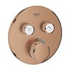 Термостатический смеситель на 2 потребителя Grohe Grohtherm SmartControl, теплый закат матовый (29119DL0) Для ванны, Для душа Медь матовая