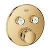 Термостатический смеситель на 2 потребителя Grohe Grohtherm SmartControl, холодный рассвет (29119GL0) Для ванны, Для душа Золото