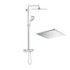Душевая стойка с термостатом Grohe Rainshower Smartactive 310, хром (26649000) Душевые стойки Хром