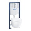 Унитаз подвесной с инсталляцией Solido 5in1 Grohe Arena Cosmopolitan, хром (40757001) Подвесные 