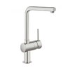 Смеситель однорычажный для мойки Grohe Minta, суперсталь (31375DC0) Для кухни Нерж. сталь