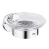 Мыльница с настенным держателем Grohe Essentials, хром/прозрачное стекло (40444001) Мыльницы Grohe