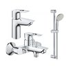 Набор смесителей для ванны с душевым гарнитуром Grohe BauLoop, хром (UA123214S0) 