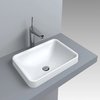 Раковина встраиваемая Fancy Marble Aino 550, белый матовый (2905103) Встраиваемые сверху Прямоугольные