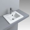 Раковина встраиваемая Fancy Marble Annabelle 500, белый (4005101) Встраиваемые сверху Прямоугольные