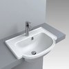 Раковина встраиваемая Fancy Marble Alva 600, белый (3006101) Встраиваемые сверху Прямоугольные