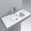 Раковина встраиваемая Fancy Marble Annabelle 900, белый матовый (4009103) Встраиваемые сверху Прямоугольные
