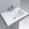 Раковина встраиваемая Fancy Marble Dallas 800, белый матовый (1108103) Встраиваемые сверху Прямоугольные