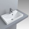 Раковина встраиваемая Fancy Marble Dora 600, белый (8306101) Встраиваемые сверху Прямоугольные
