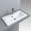 Раковина встраиваемая Fancy Marble Elina 700, белый матовый (507103) Встраиваемые сверху Прямоугольные