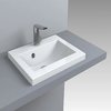 Раковина встраиваемая Fancy Marble Jody 500, белый матовый (1605103) Встраиваемые сверху Прямоугольные