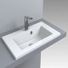 Раковина встраиваемая Fancy Marble Josefine Slim 700c, белый матовый (5507103) Встраиваемые сверху Прямоугольные