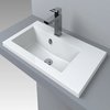 Раковина встраиваемая Fancy Marble Josefine Slim 700L, белый матовый (5507203) Встраиваемые сверху Прямоугольные