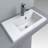 Раковина встраиваемая Fancy Marble Josefine Slim 700R, белый матовый (5507303) Встраиваемые сверху Прямоугольные