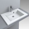 Раковина встраиваемая Fancy Marble Laura 700, белый (6107101) Встраиваемые сверху Прямоугольные