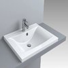 Раковина встраиваемая Fancy Marble Lucia 600, белый (1306101) Встраиваемые сверху Прямоугольные