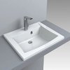 Раковина встраиваемая Fancy Marble Michelle 600, белый матовый (2606103) Встраиваемые сверху Прямоугольные
