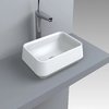 Раковина накладная Fancy Marble Morena 450, белый матовый (4604103) На столешницу Прямоугольные