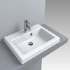 Раковина встраиваемая Fancy Marble Pauline 600, белый (2506101) Встраиваемые сверху Прямоугольные