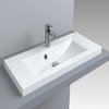 Раковина встраиваемая Fancy Marble Selina 800, белый матовый (5208103) Встраиваемые сверху Прямоугольные