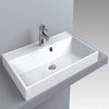Раковина накладная Fancy Marble Signe 700, белый матовый (407103) На столешницу Прямоугольные