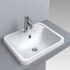 Раковина встраиваемая Fancy Marble Tiffany 550, белый (4806101) Встраиваемые сверху Прямоугольные