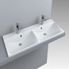 Раковина встраиваемая двойная Fancy Marble Amelia 1200D, белый матовый (712203) Встраиваемые сверху Прямоугольные