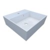 Раковина накладная Fancy Marble Crass 46, белый (Crass 46-1) На столешницу, Подвесные Квадратные