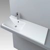 Раковина встраиваемая Fancy Marble Amelia 1245L, белый матовый (712303) Встраиваемые сверху Прямоугольные