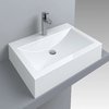 Раковина накладная Fancy Marble Lily 700, белый матовый (4207103) На столешницу, Подвесные Прямоугольные