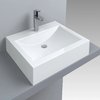 Раковина накладная Fancy Marble Lily 600, белый (4206101) На столешницу, Подвесные Прямоугольные
