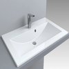 Раковина встраиваемая Fancy Marble Mikaela 900, белый матовый (3709103) Встраиваемые сверху Прямоугольные