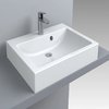 Раковина накладная Fancy Marble Nicole 600, белый (3206101) На столешницу Прямоугольные