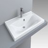 Раковина встраиваемая Fancy Marble Yonna 800, белый матовый (608103) Встраиваемые сверху Прямоугольные