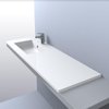Раковина встраиваемая Fancy Marble Linda 1500 L, белый (9515401) Встраиваемые сверху Прямоугольные